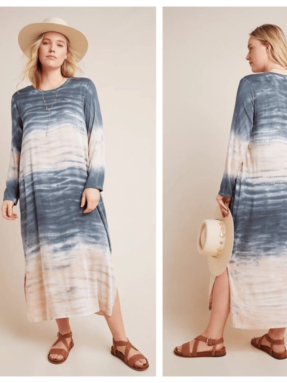 Anthropologie Dolan Trina Tie-Dye Midi Dress Size Small